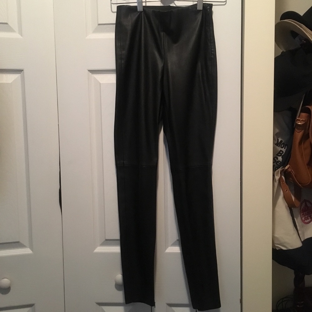 Zara leather-effect legging.